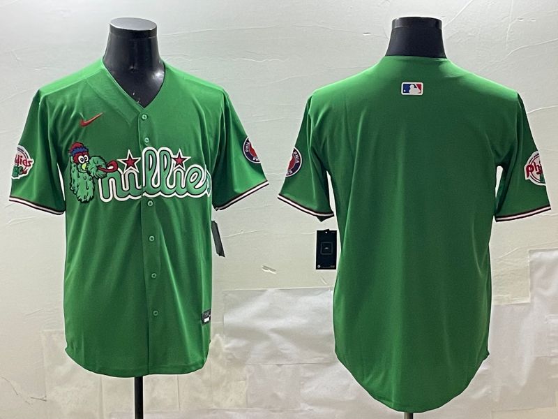 Men Philadelphia Phillies Blank Green Joint Name 2025 Nike MLB Jersey style 3->pittsburgh pirates->MLB Jersey